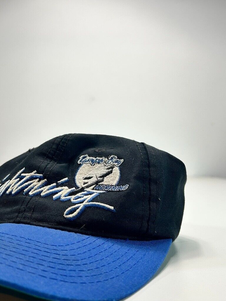 Vintage 90s Tampa Bay Lightning NHL Embroidered Spell Out Snapback Hat OSFA