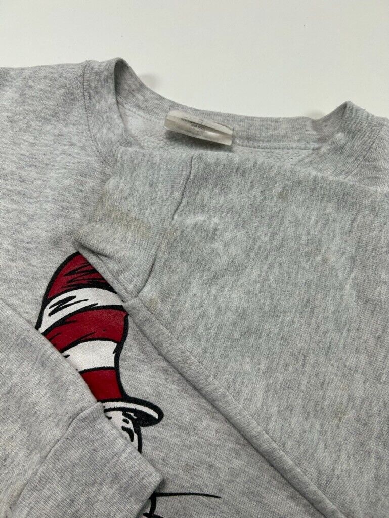 Vintage 1994 Dr Seuss Cat In The Hat Cartoon Character Graphic Sweatshirt Sz XL