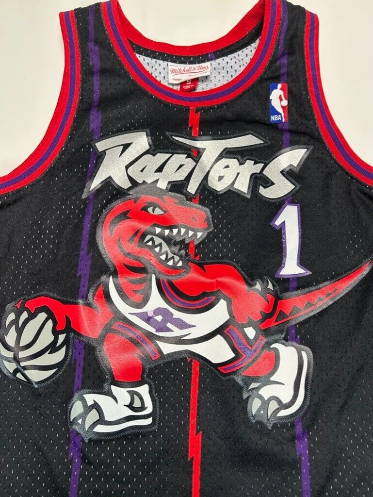 Tracy McGrady #1 Toronto Raptors NBA Stitched Retro Swingman Jersey Size Small