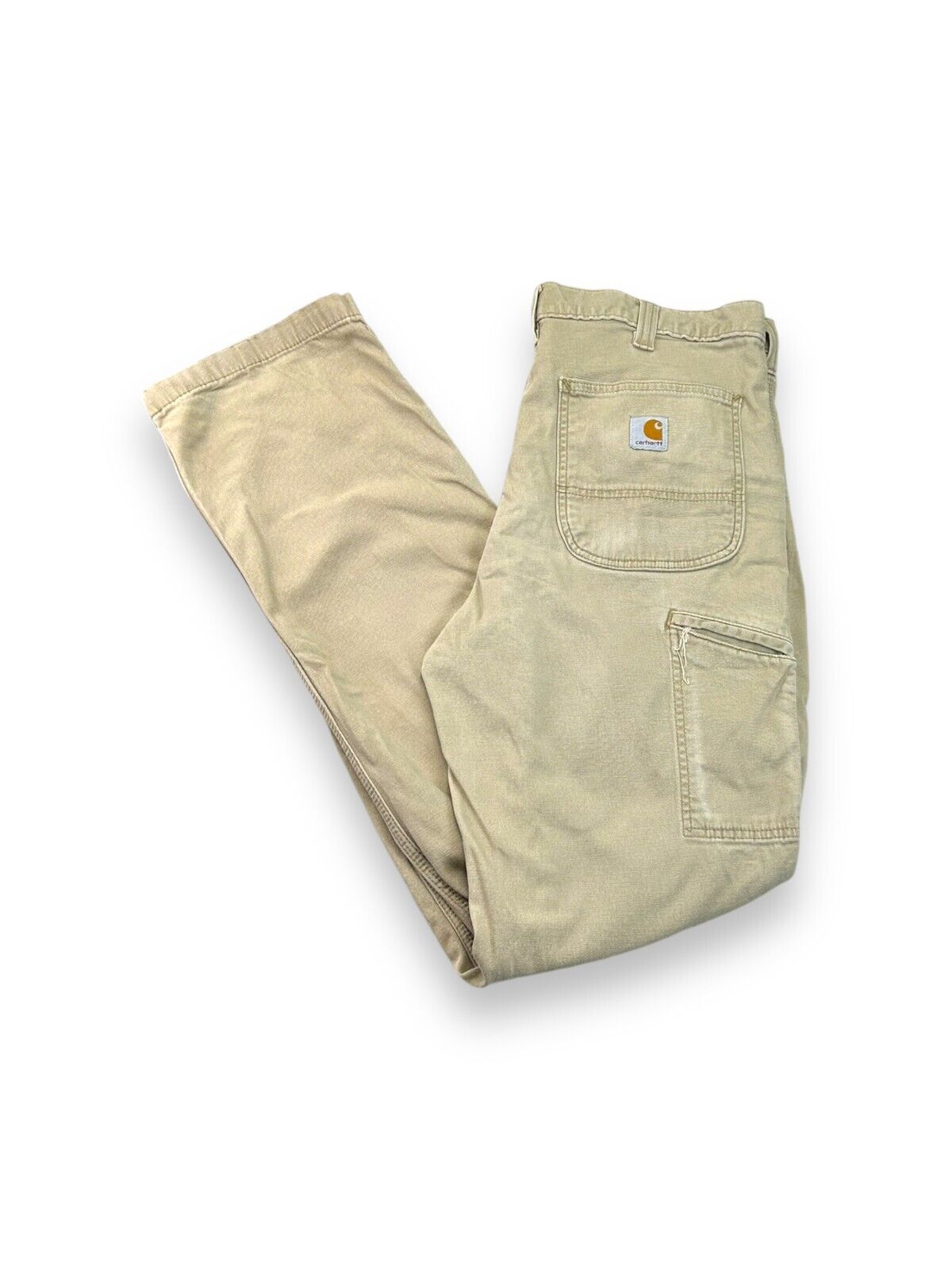 Carhartt Relaxed Fit Canvas Work Wear Five Pocket Pants Size 35W Beige