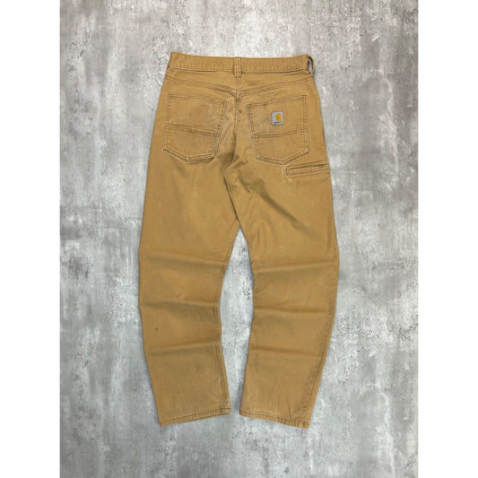Carhartt Relaxed Fit Canvas Workwear Five Pocket Pants Size 30 Beige