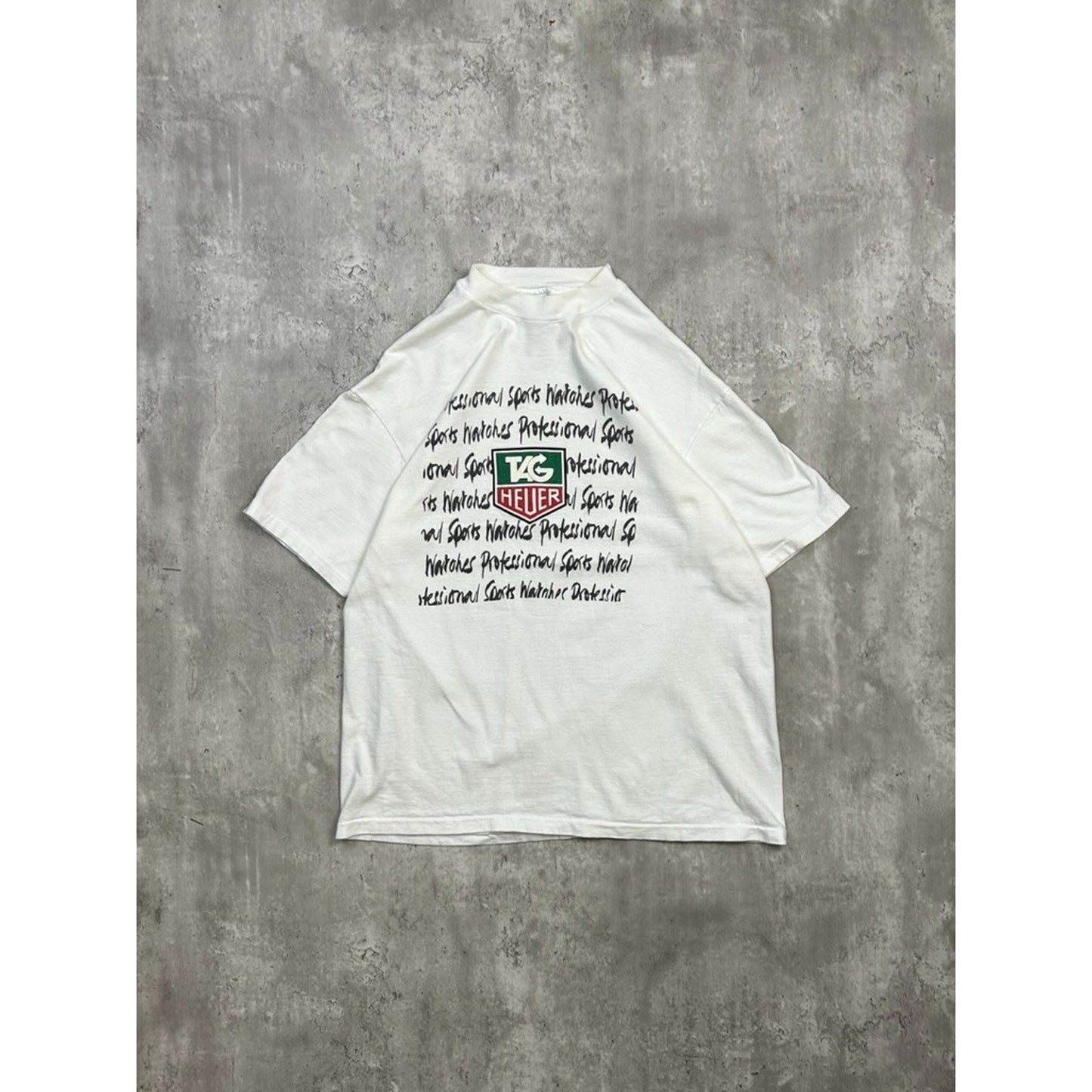 Vintage 90s Tag Heuer Professional Sport Watches Spellout Graphic T-Shirt Large