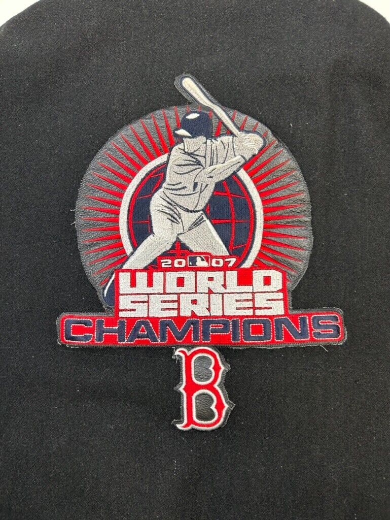 2007 Boston Red Sox World Series Champs MLB Wool Varsity Jacket Size 2XL Black