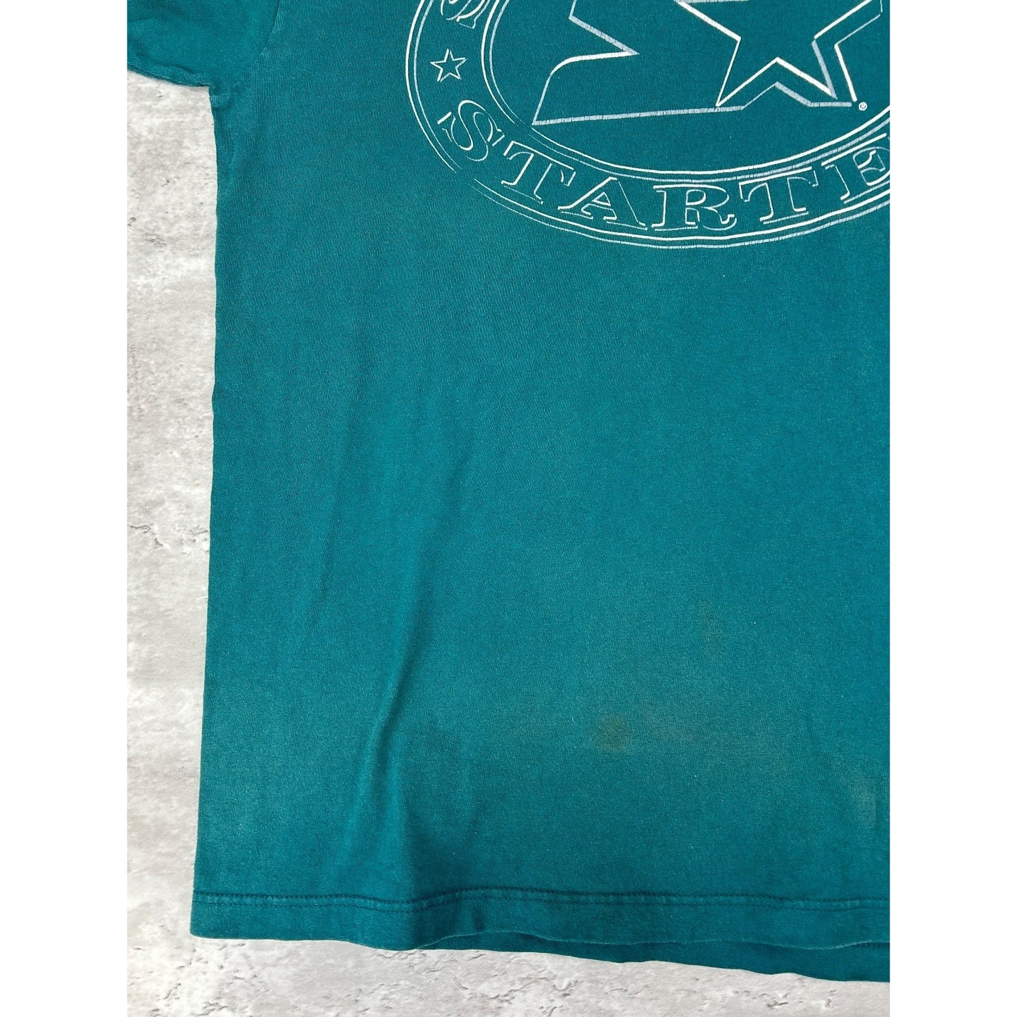 Vintage 90s Starter Classic Retro Logo T-Shirt Size Large Green