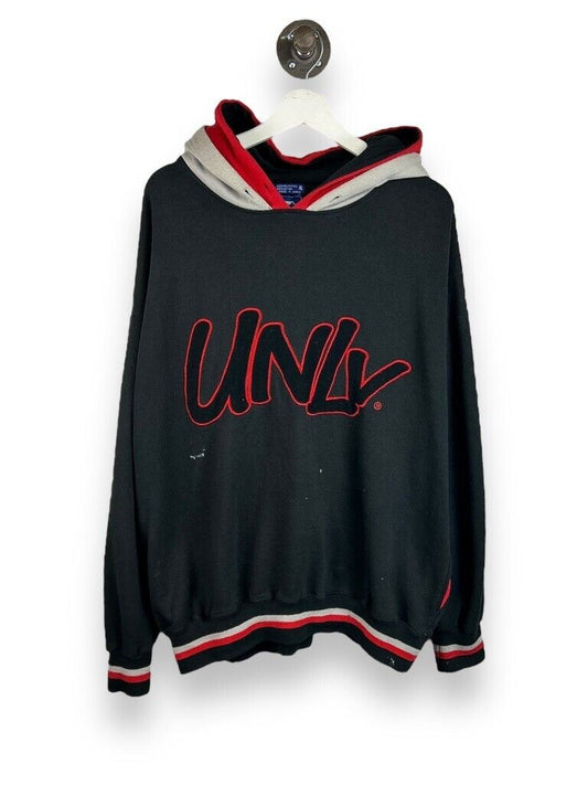 Vintage 90s UNLV NCAA Embroidered Starter Double Hood Sweatshirt Size XL