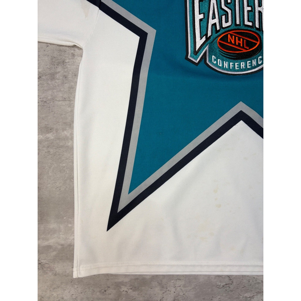Vintage NHL Eastern Conference Embroidered Graphic CCM Hockey Jersey Size XL