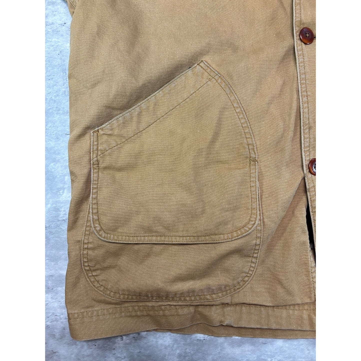 Vintage 90s L.L. Bean Multi Pocket Canvas Hunting Jacket Size XL Beige