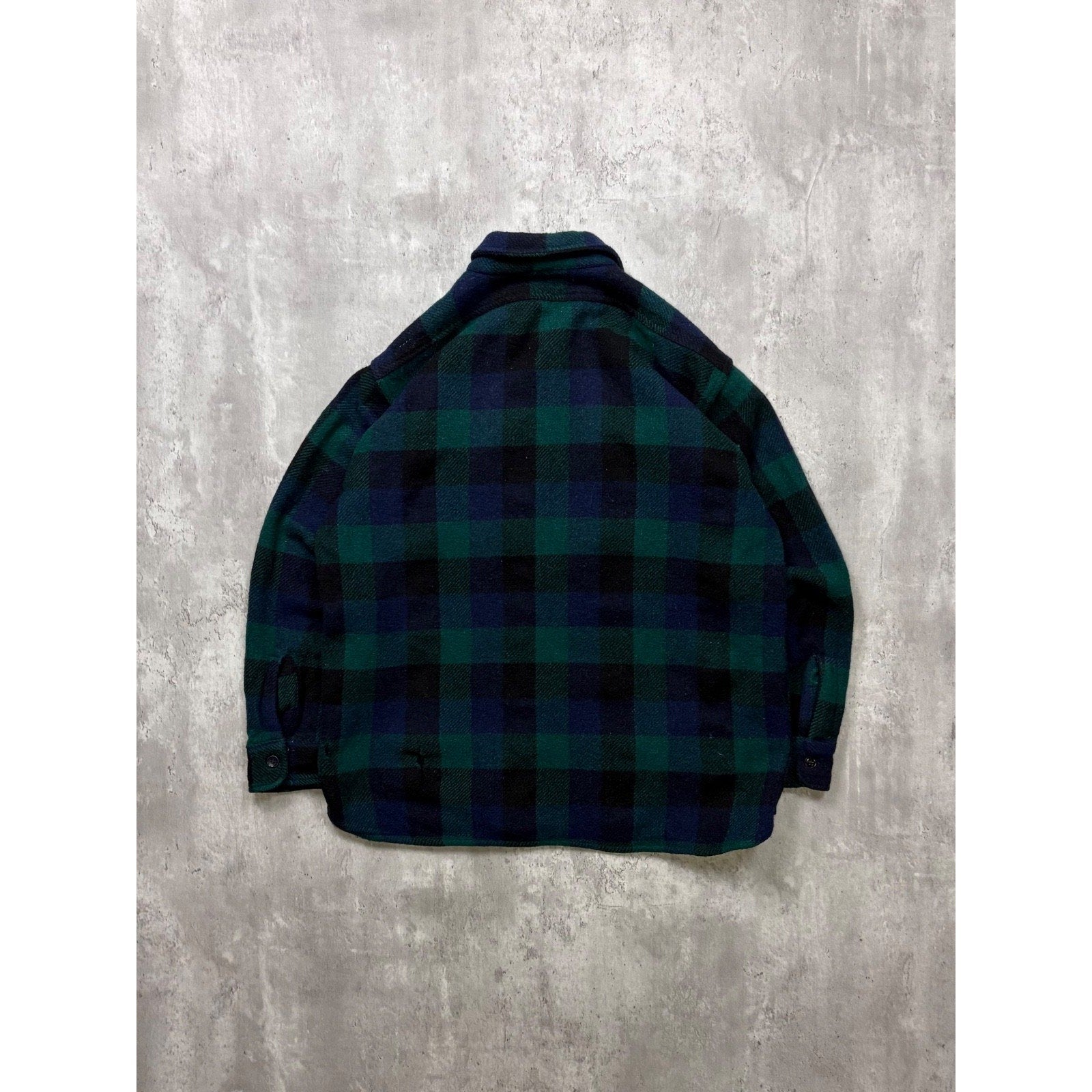 Vintage 1950s/60s King Kobe Heavy Weight Plaid Print Button Up Shirt Size Large