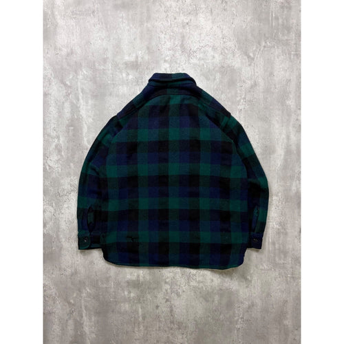 Vintage 1950s/60s King Kobe Heavy Weight Plaid Print Button Up Shirt Size Large