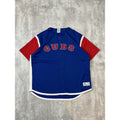 Vintage Chicago Cubs MLB Stitched Spellout Baseball Jersey Size XL Blue