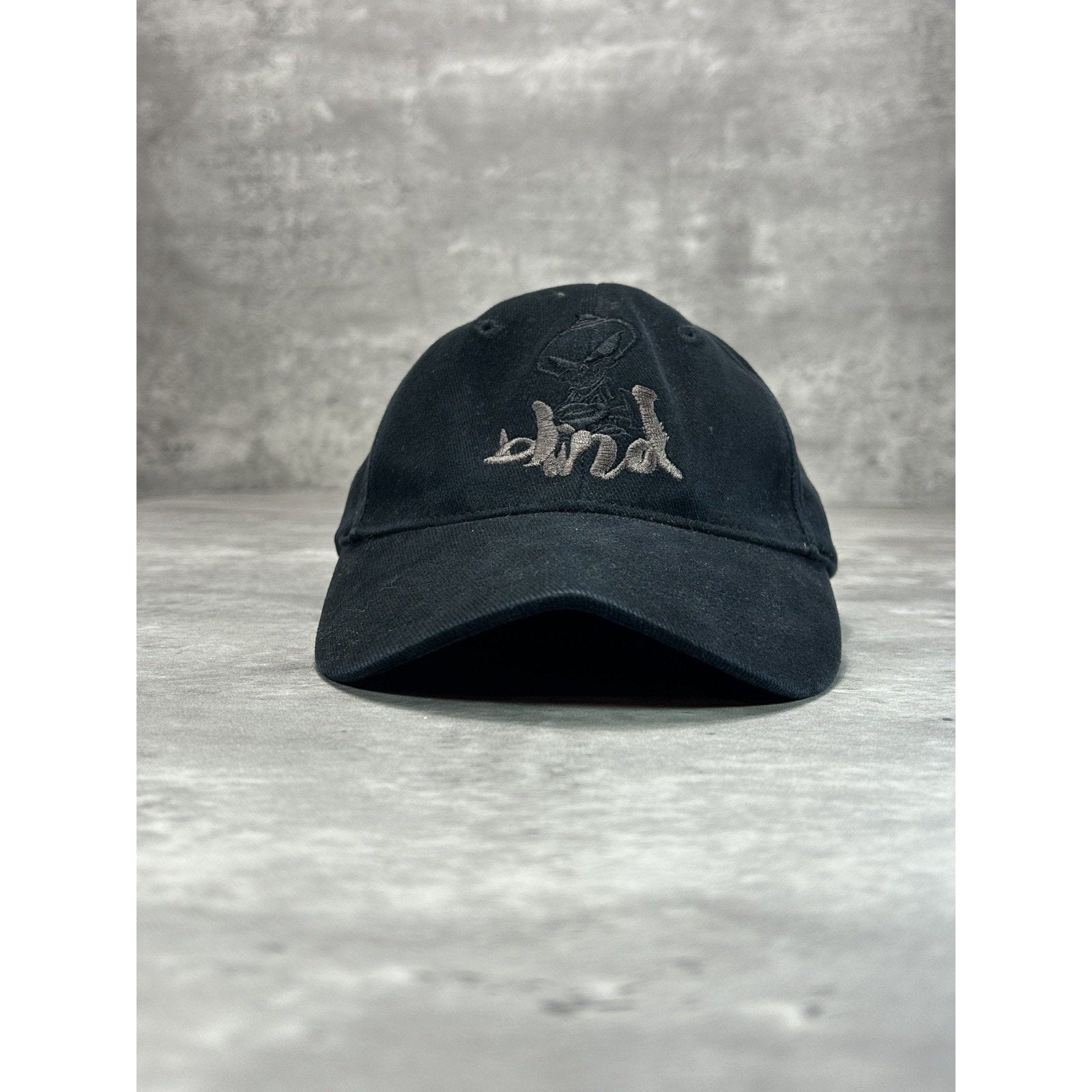Vintage Y2K Blind Skateboards Embroidered Reaper Spellout Flex Fit Hat Small