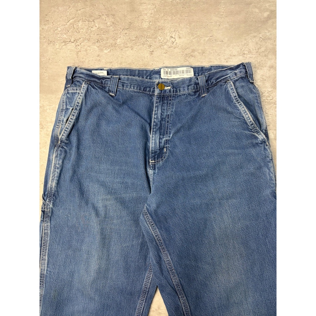 Vintage Carhartt Dungaree Fit Six Pocket Medium Wash Denim Pants Size 36