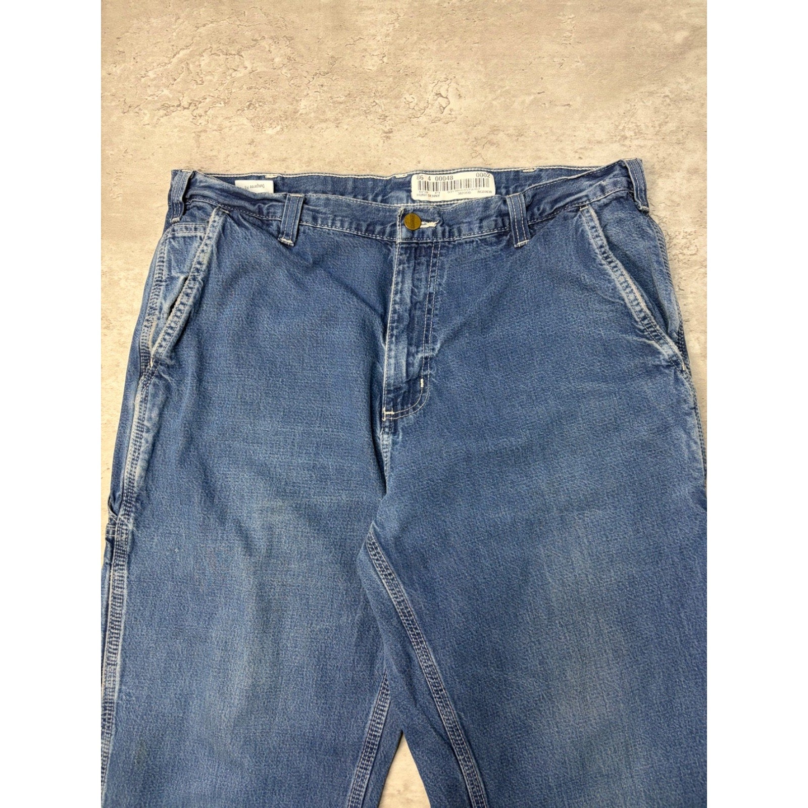 Vintage Carhartt Dungaree Fit Six Pocket Medium Wash Denim Pants Size 36