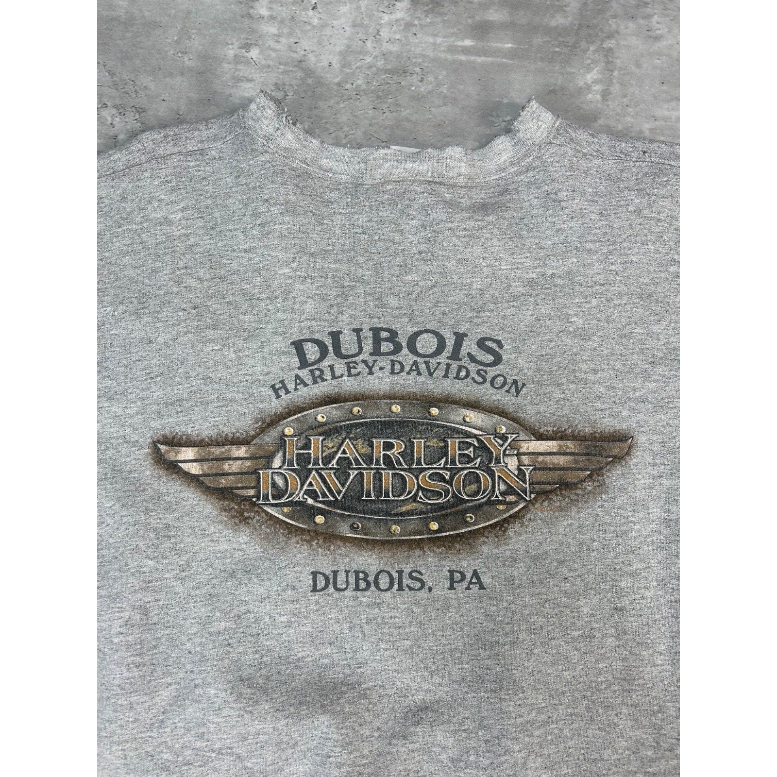 Harley Davidson Motorcycles Crest Graphic Sweatshirt Size 2XL Gray