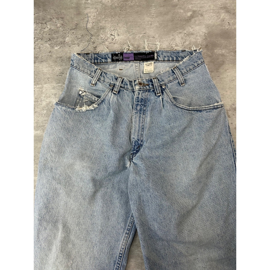 Vintage Levi's Silvertab Light Wash Denim Baggy Fit Pants Size 30