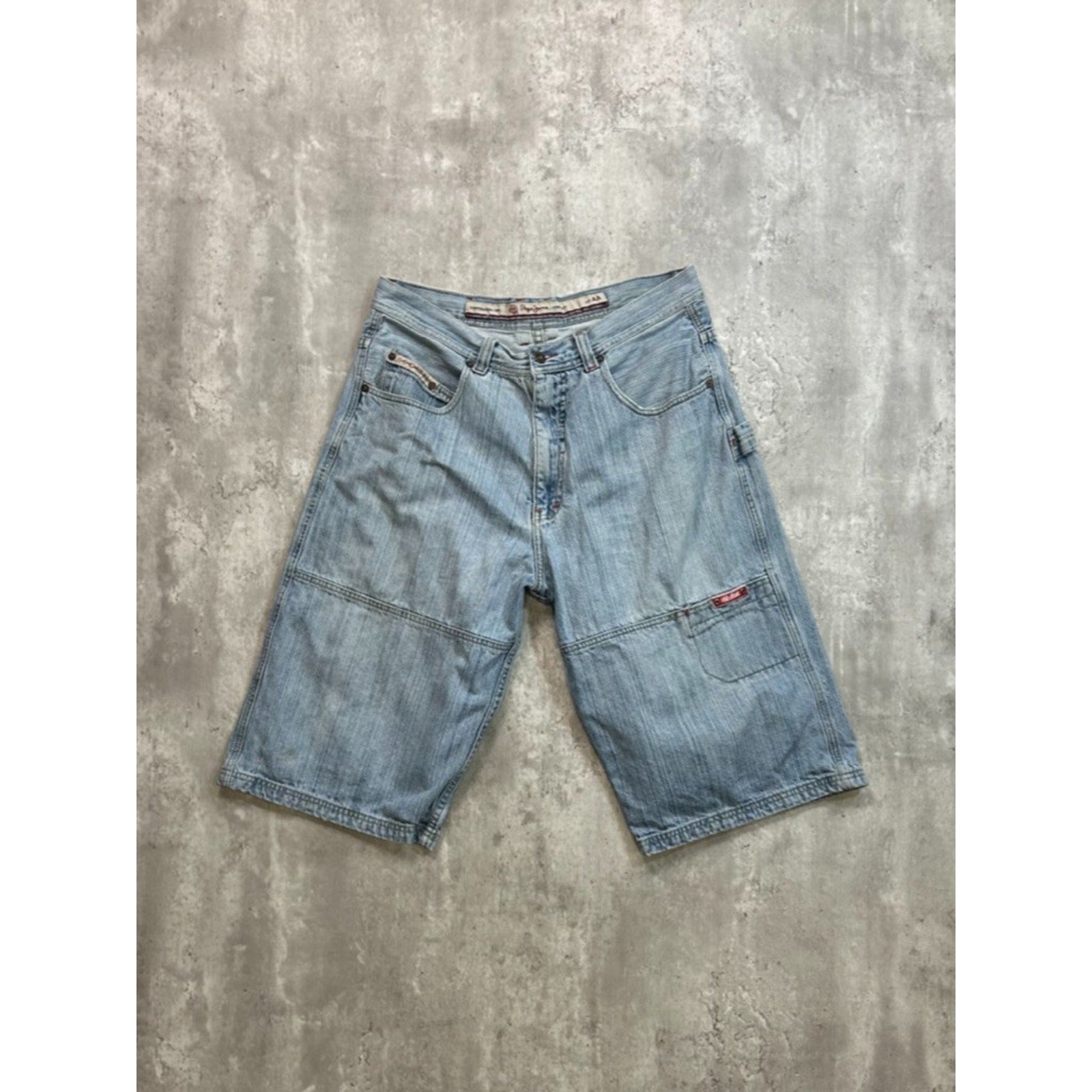 Vintage Y2K Pepe Jeans Light Wash Denim Shorts Size 34