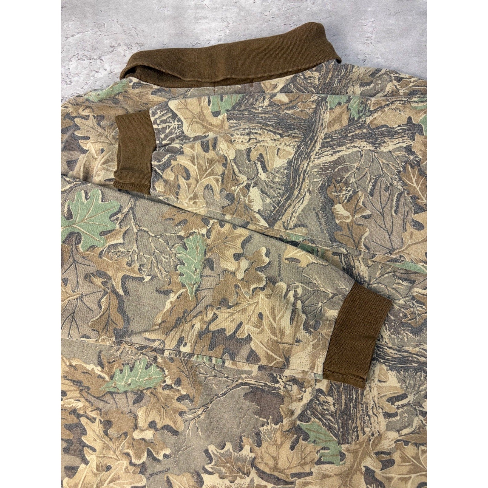 Vintage 90s Kessler Advantage Tree Camo Turtle Neck Long Sleeve T-Shirt Size 2XL
