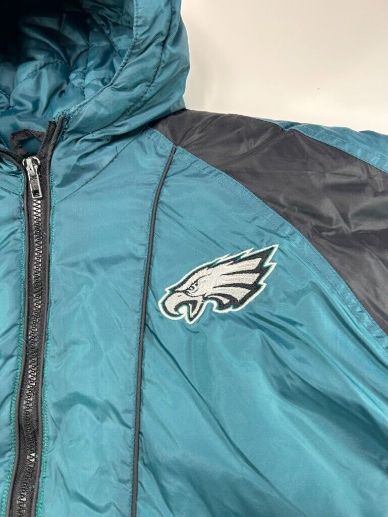 Vintage 90s Philadelphia Eagles NFL Insulated Full Zip Jacket Size XL YOUTH