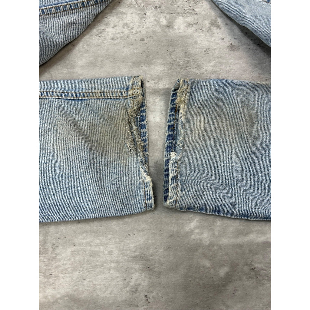 Vintage 90s Levis 550 Red Tab Light Wash Denim Pants Size 32 Blue