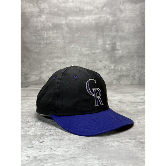Vintage 90s Colorado Rockies MLB Embroidered Logo Baseball Snapback Hat OSFA