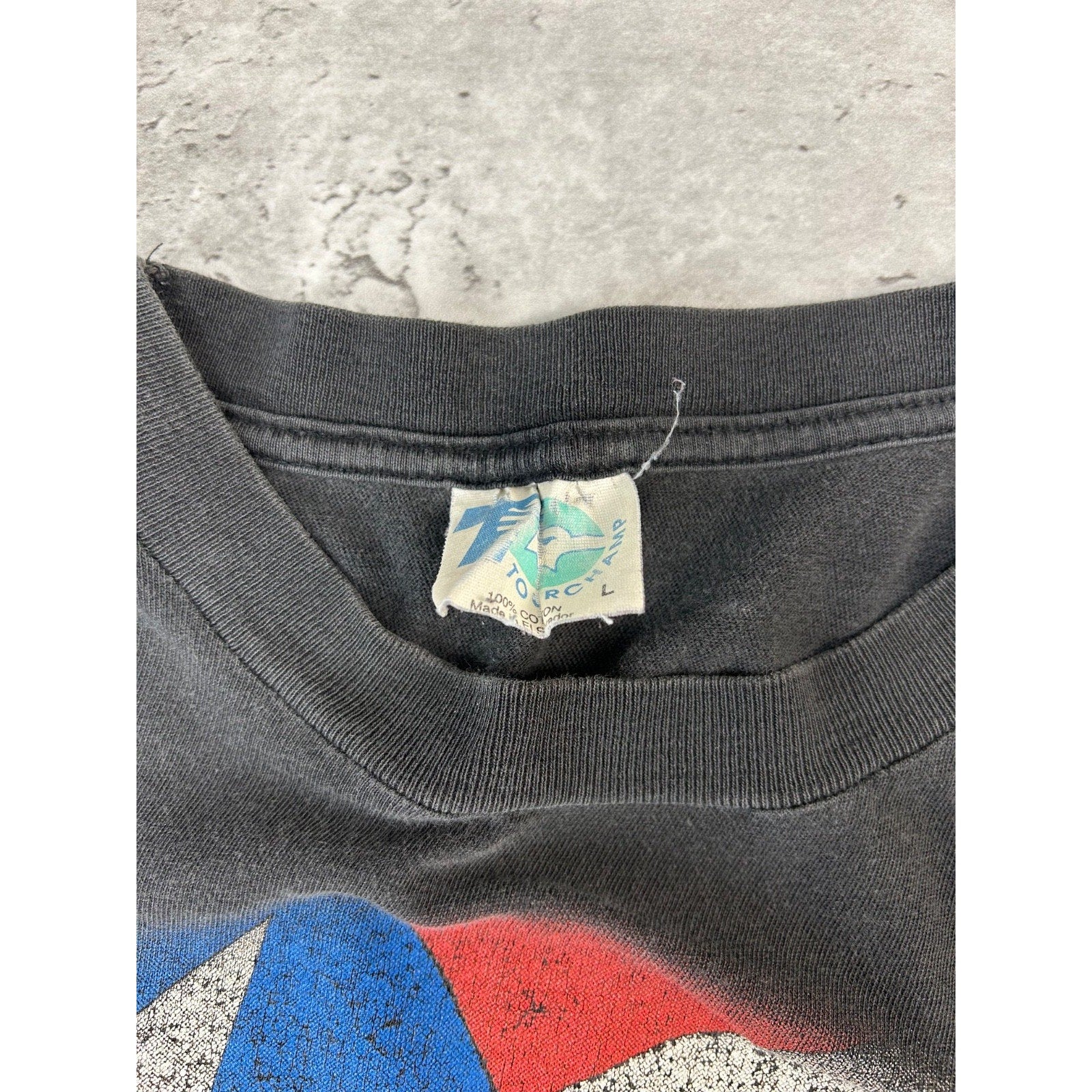 VTG 90s American Thunder The Legend Lives Bald Eagle Lightning T-Shirt Sz Large