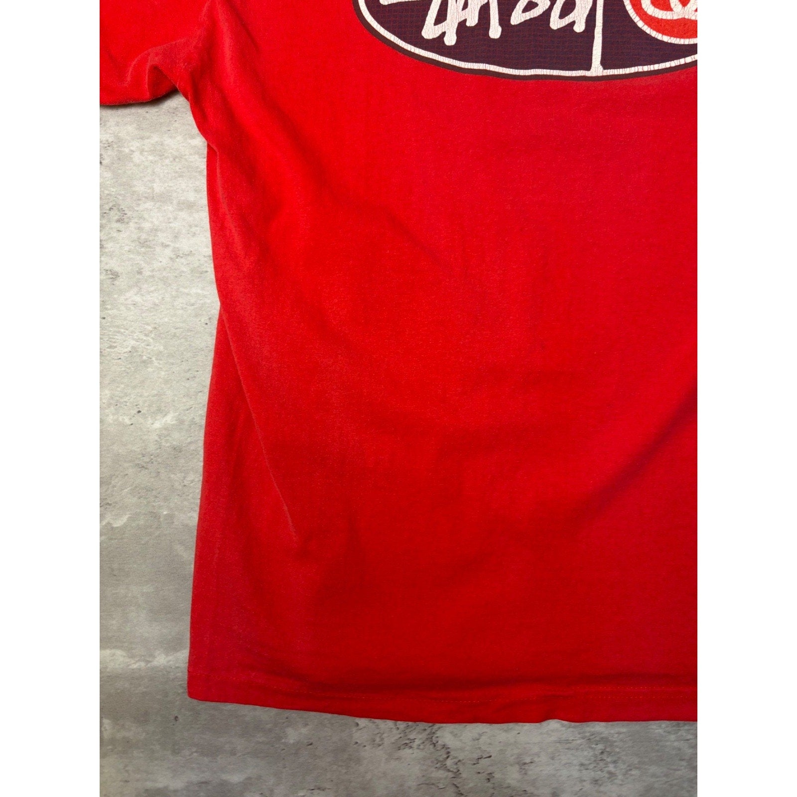 Vintage 90s Stussy Oval Logo Graphic T-Shirt Size Medium