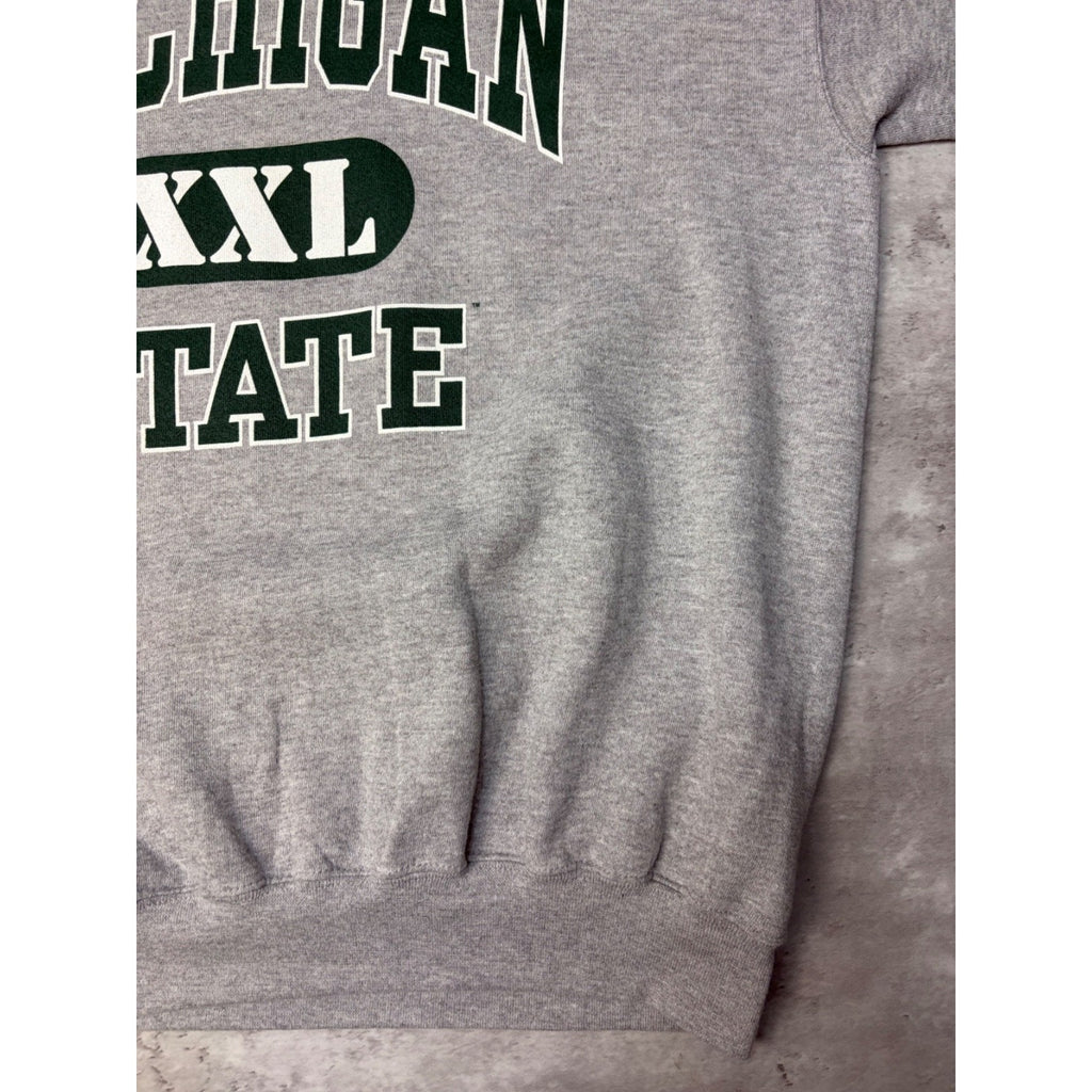 Vintage Michigan State Spartans NCAA Arc Spellout Graphic Sweatshirt Size XL