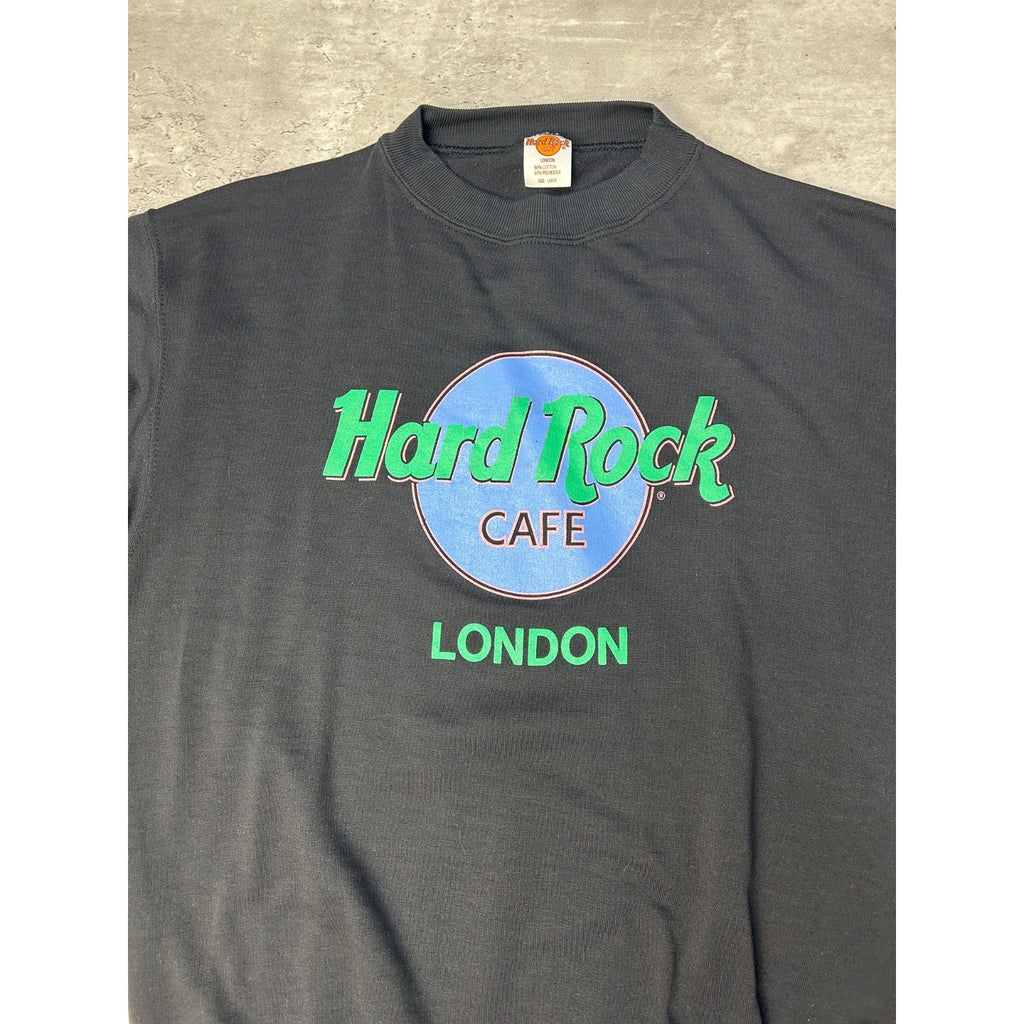 Vintage 90s Hard Rock Cafe London Destination Graphic Sweatshirt Size Large