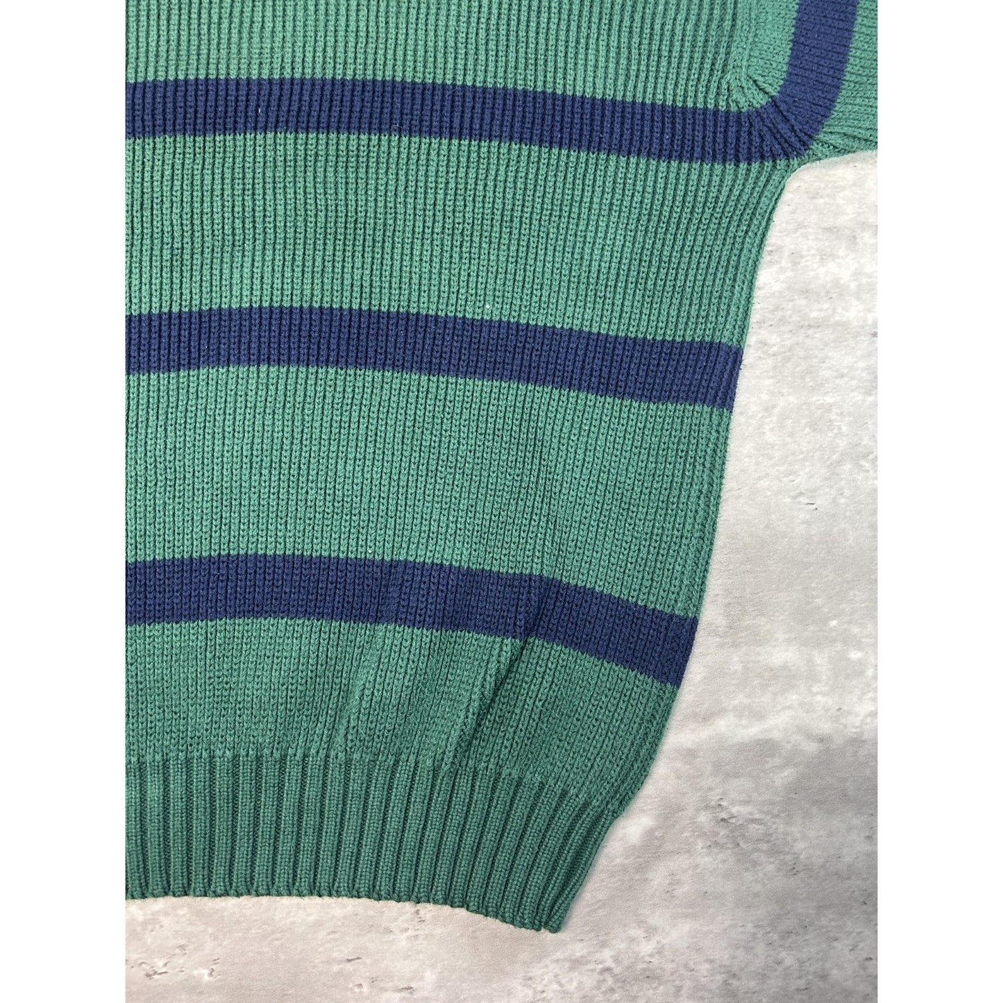 Vintage 90s Eddie Bauer Striped Pullover Ribbed Knit Sweater Size Large
