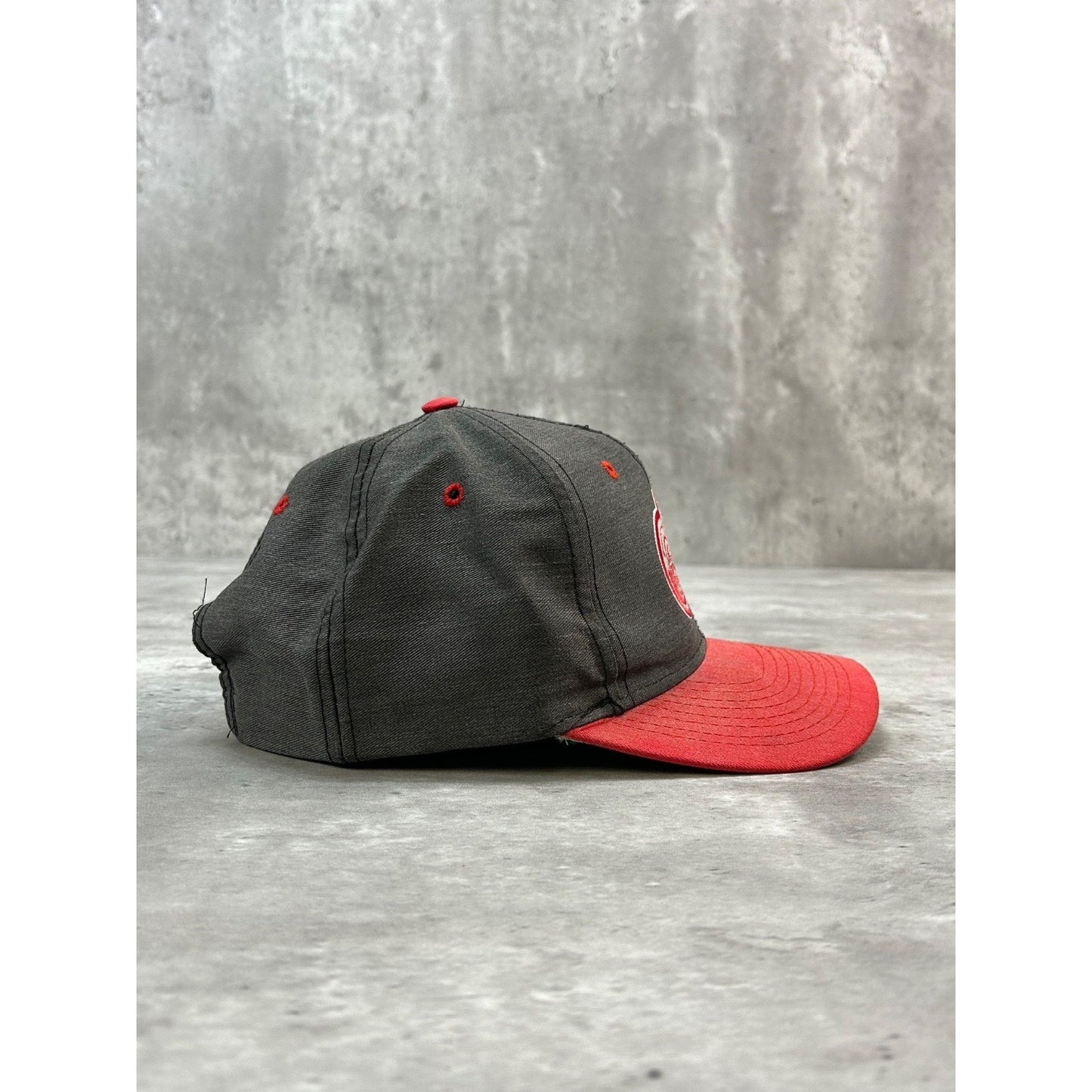 Vintage 90s Detroit Red Wings MLB Embroidered Logo Hockey Snapback Hat OSFA