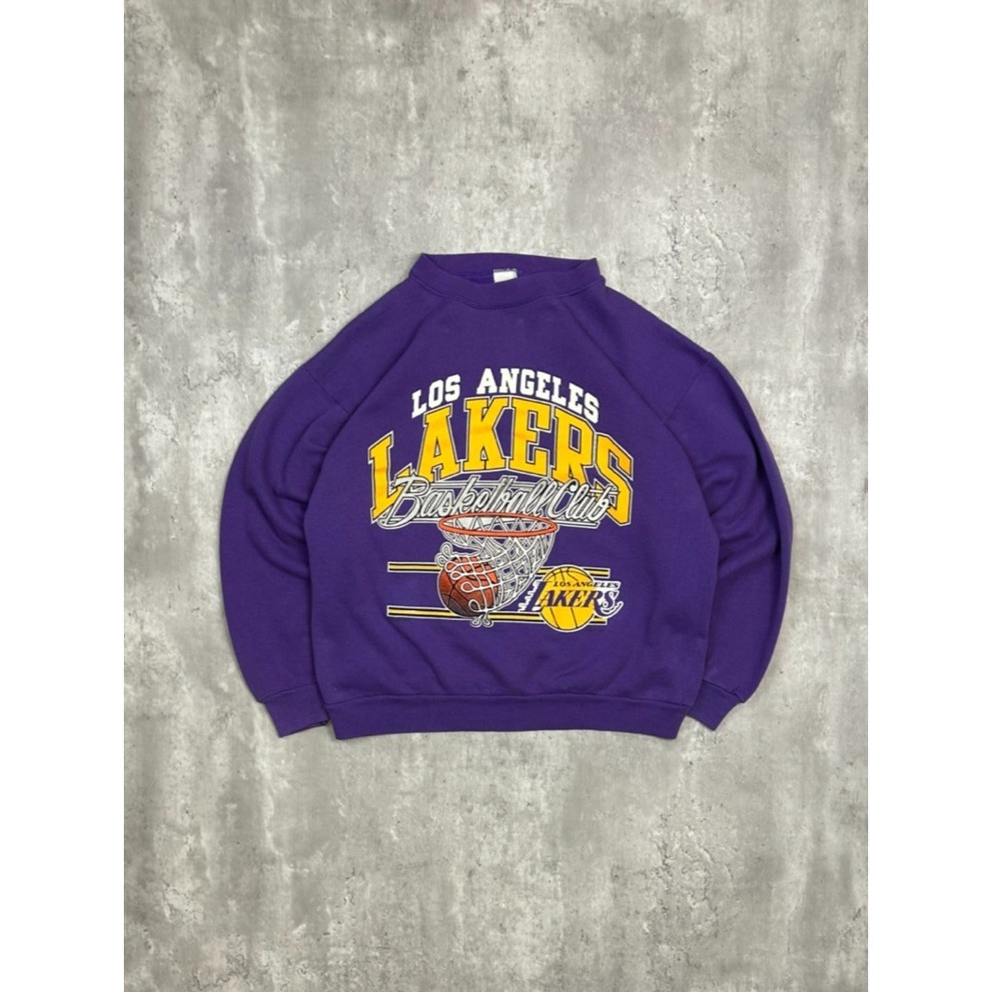 Vintage 1984 Los Angeles Lakers Basketball Club NBA Graphic Sweatshirt Size XL