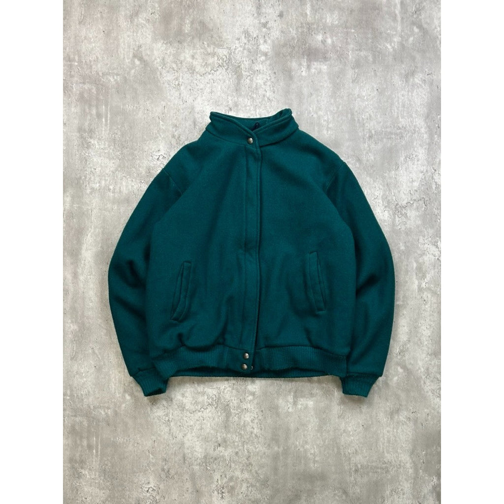 Vintage 90s Eddie Bauer Full Zip Varsity Style Bomber Jacket Size Large