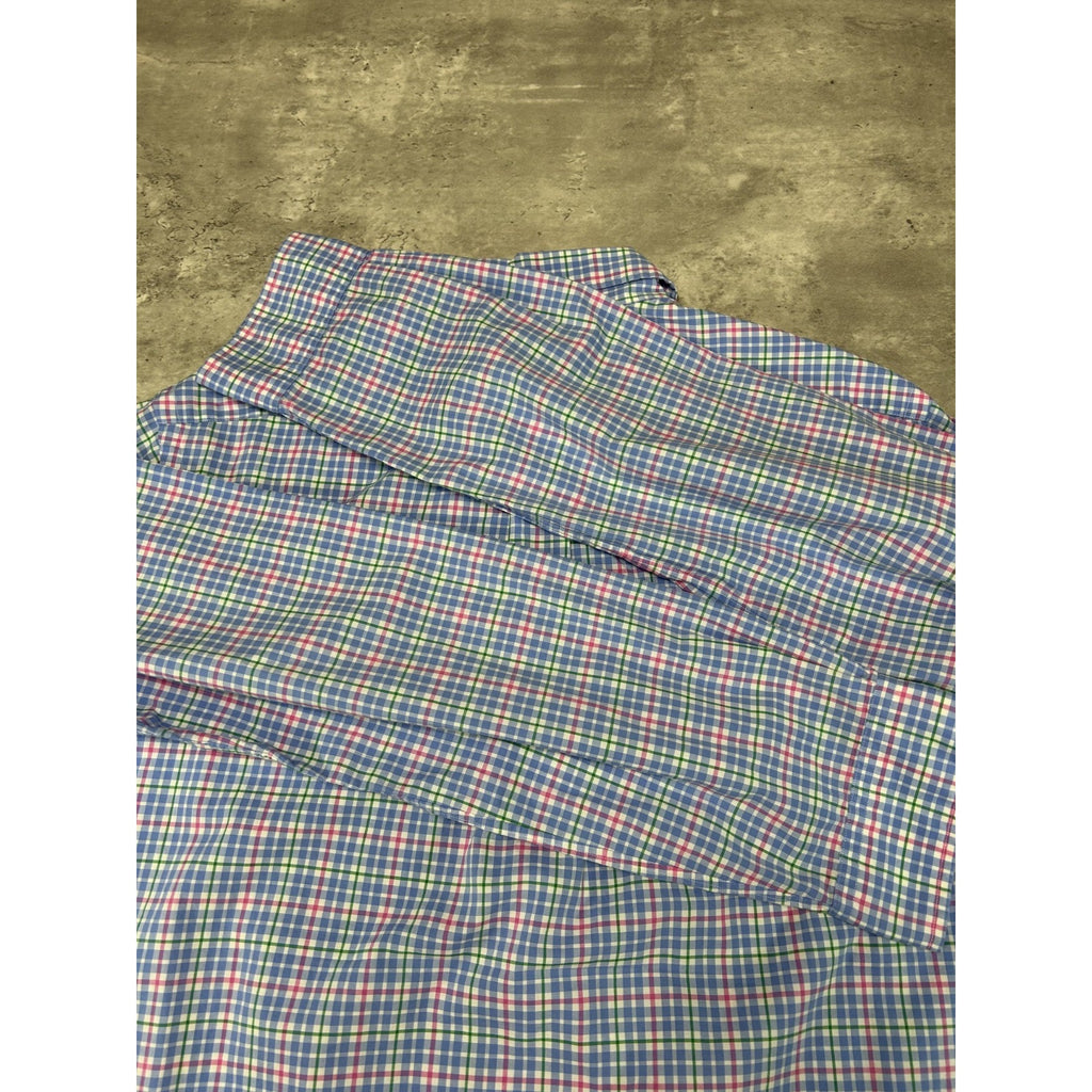 Vintage Polo Ralph Lauren Reworked Cropped Long Sleeve Button Up Shirt Sz Large