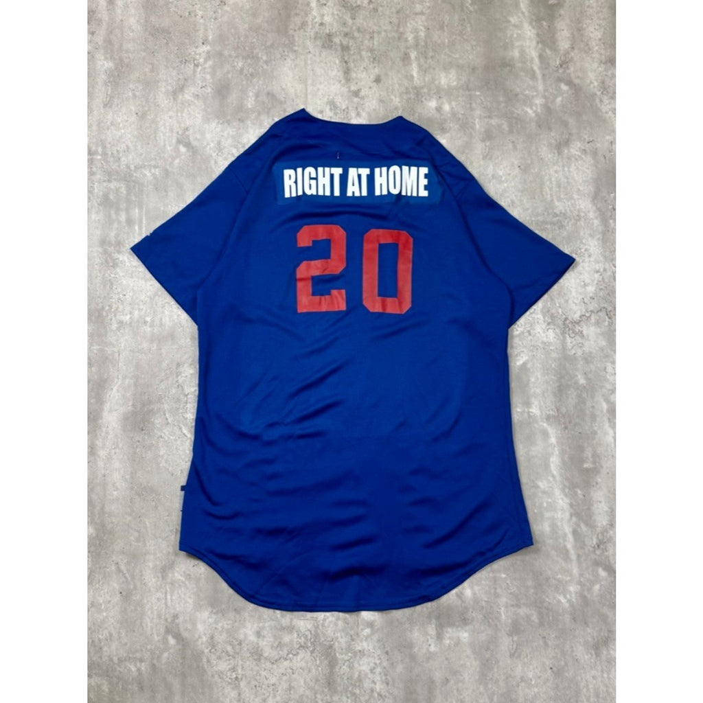 Vintage Texas Rangers #20 Right At Home Majestic Baseball Jersey Size Medium