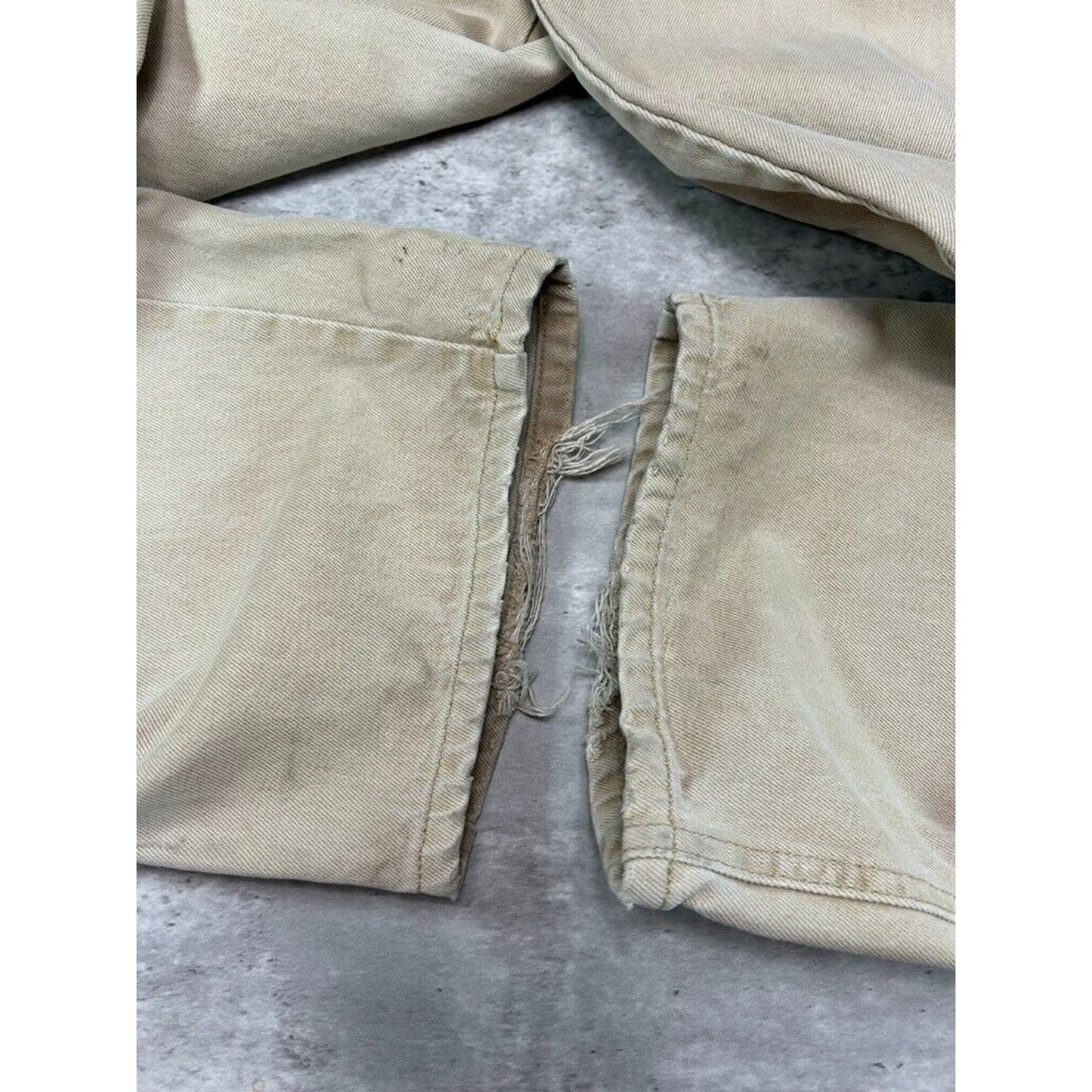 Vintage Canvas Workwear Carpenter Pants Size 37 Beige