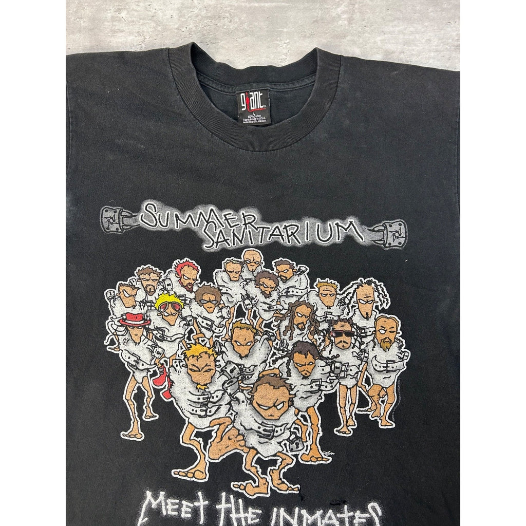 Vintage 2000 Metallica Summer Sanatorium Rock Music Tour Graphic T-Shirt Sz L