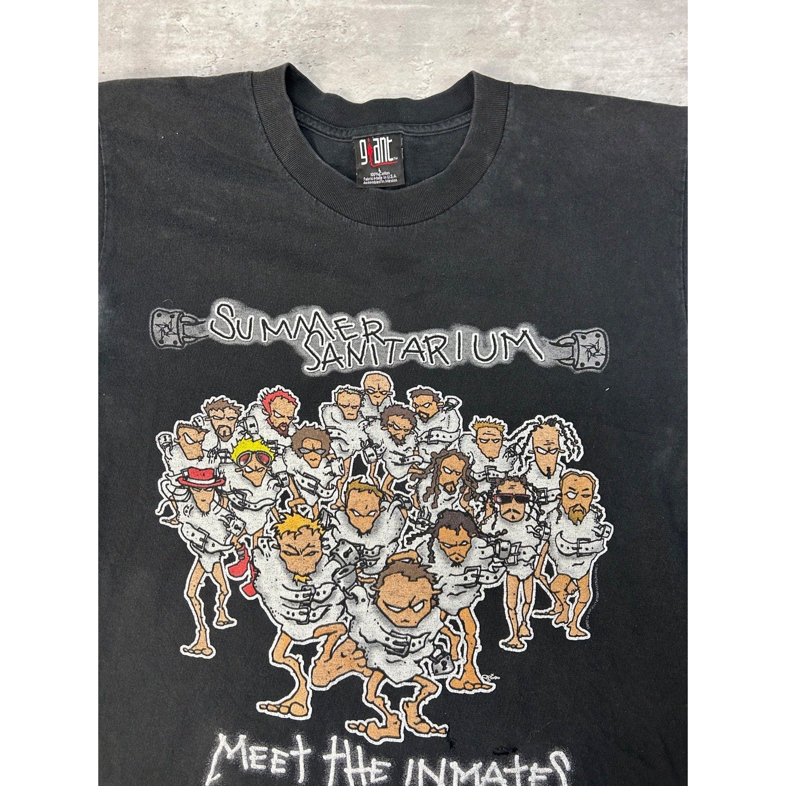 Vintage 2000 Metallica Summer Sanatorium Rock Music Tour Graphic T-Shirt Sz L
