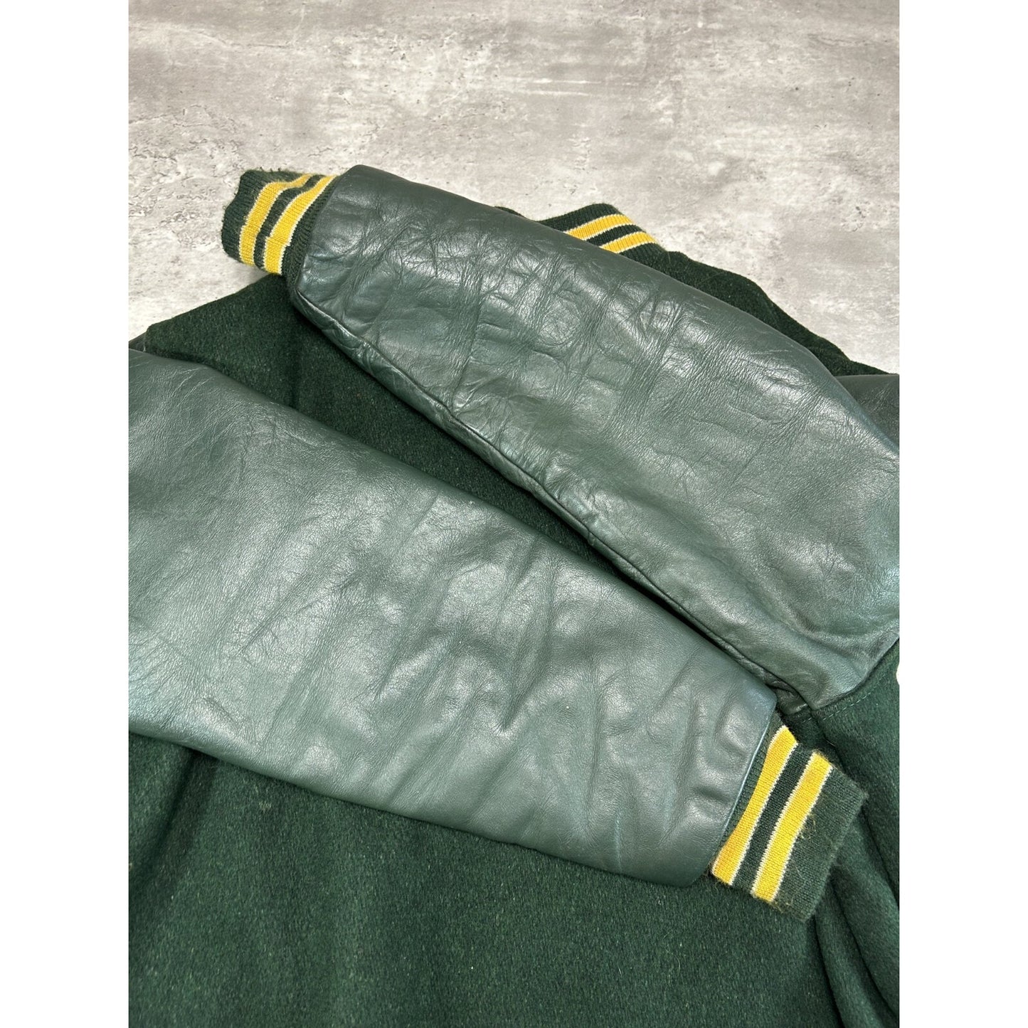 Vintage 80s PC Varsity Collegiate Embroidered Patch Jacket Size XL