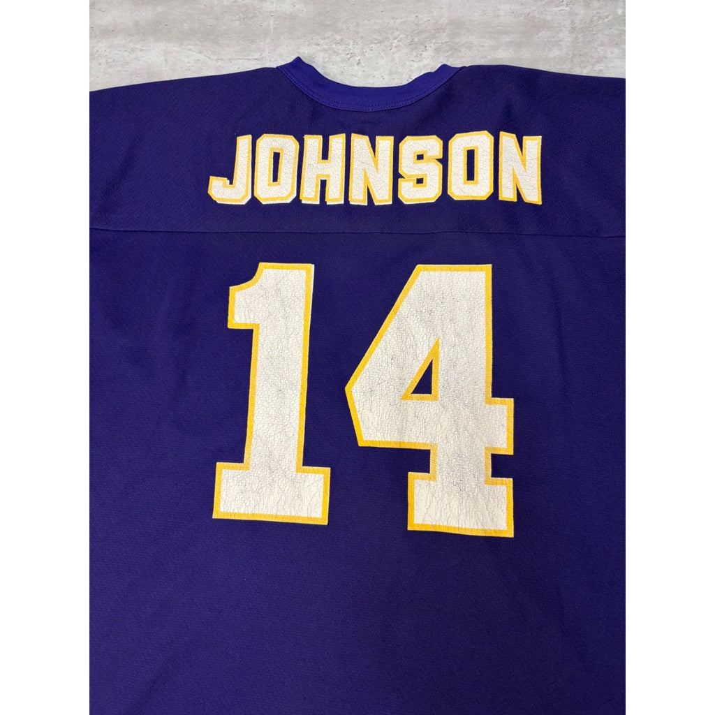 Vintage 90s Brad Johnson #14 Minnesota Vikings NFl Logo 7 Jersey Size 2XL