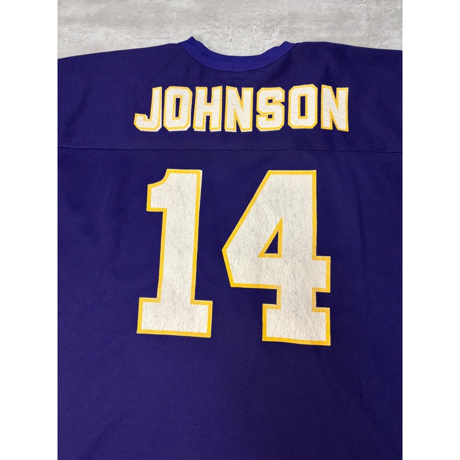 Vintage 90s Brad Johnson #14 Minnesota Vikings NFl Logo 7 Jersey Size 2XL