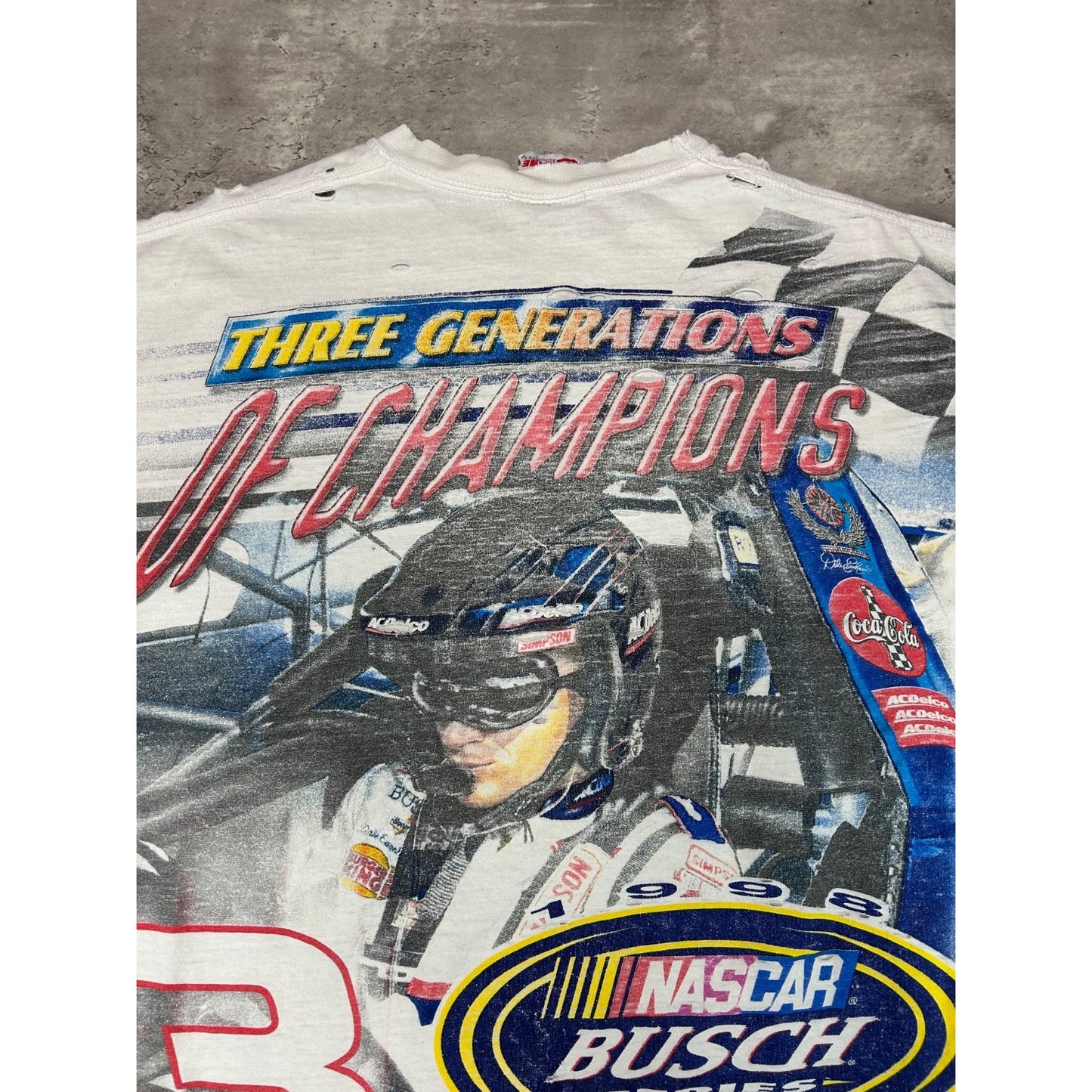 Vintage Dale Earnhardt #3 Nascar Racing All Over Print T-Shirt Size Large