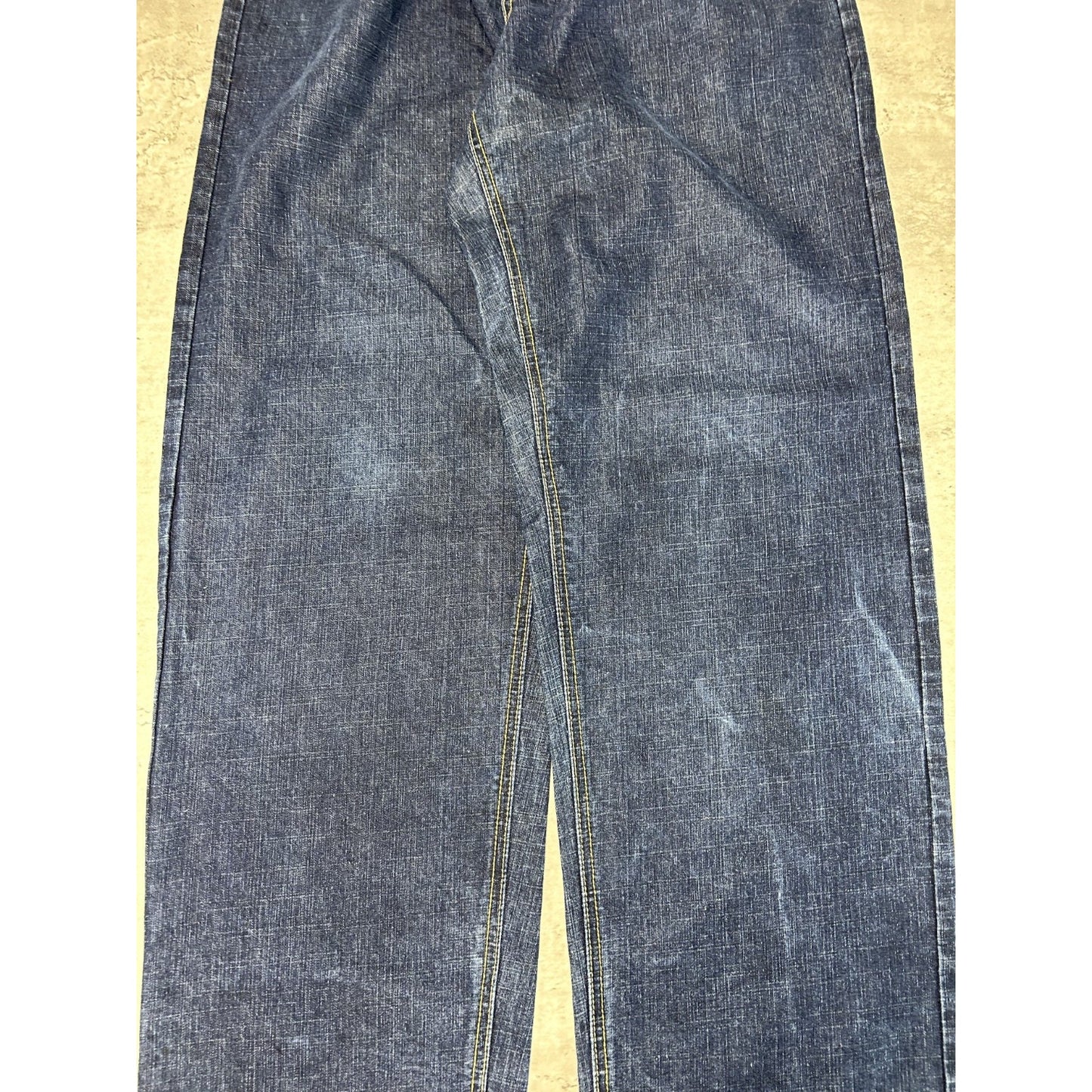 Vintage Y2K Southpole Baggy Fit Embroidered Dark Wash Denim Pants Size 33