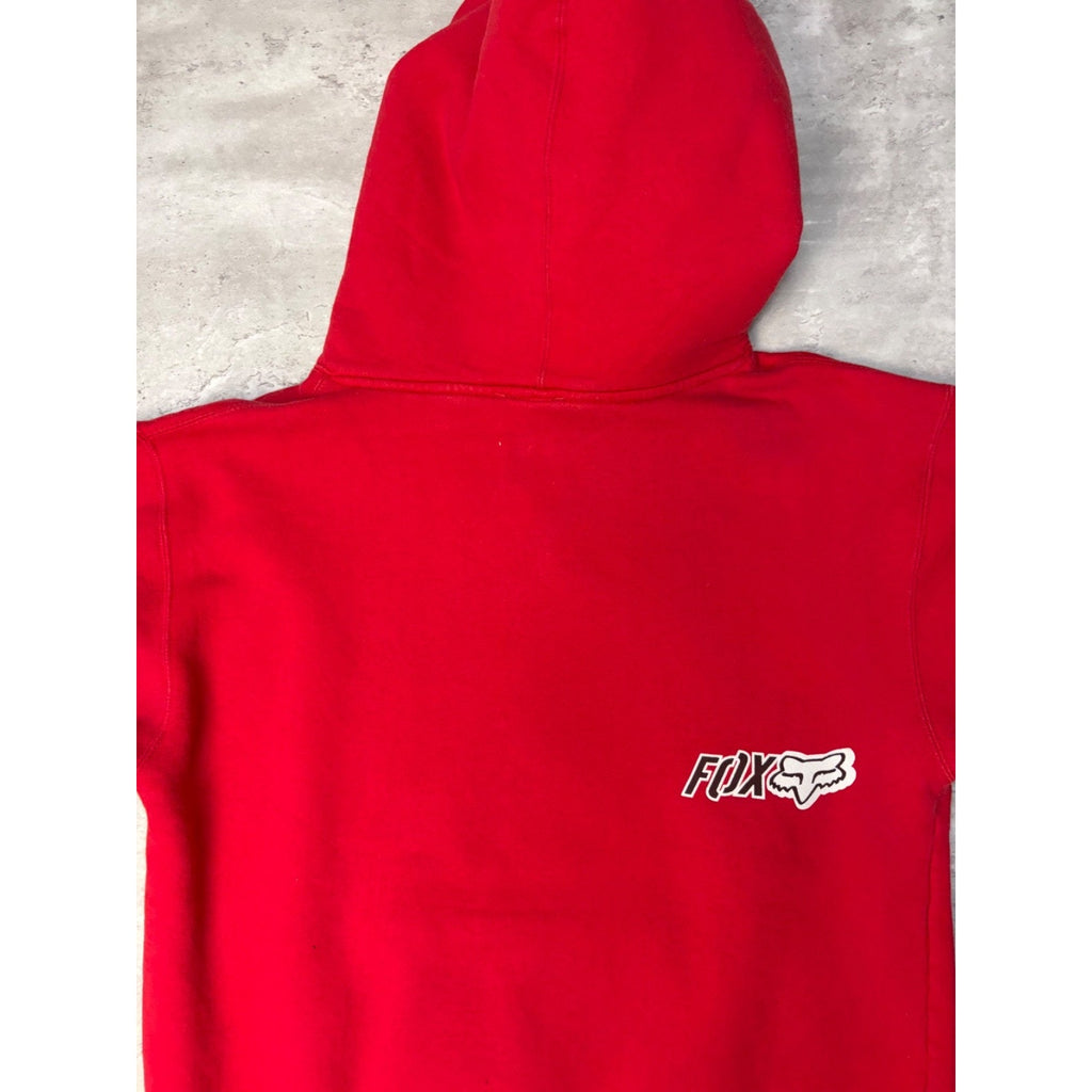 Vintage Fox Racing Graphic Logo Spellout Hooded Sweatshirt Size Small