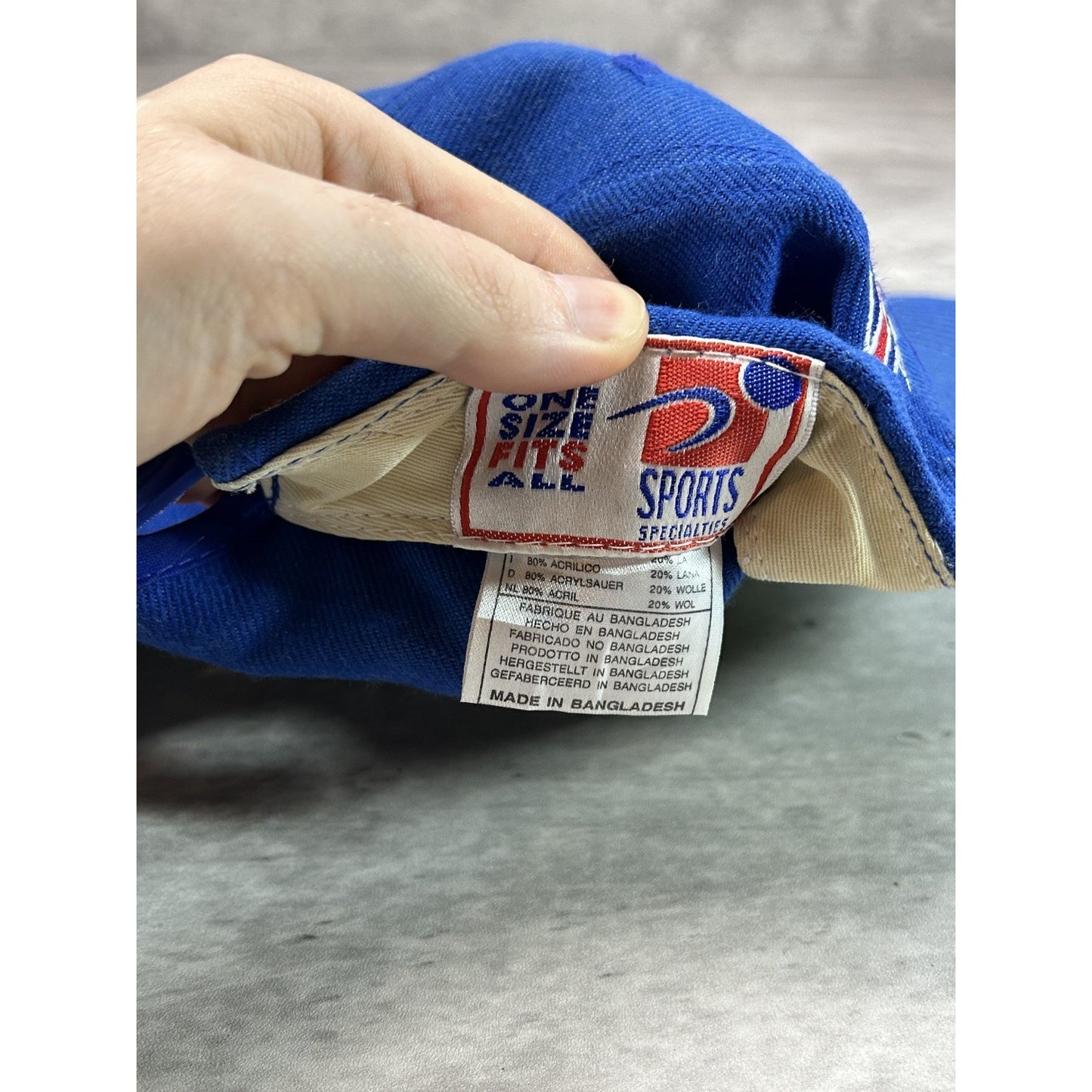 VTG Buffalo Bills NFL Embroidered Spellout Sports Specialties Snapback Hat OSFA