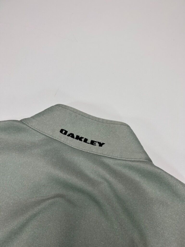 Vintage Oakley Embroidered Logo Lightweight 1/4 Zip Sweatshirt Size Large