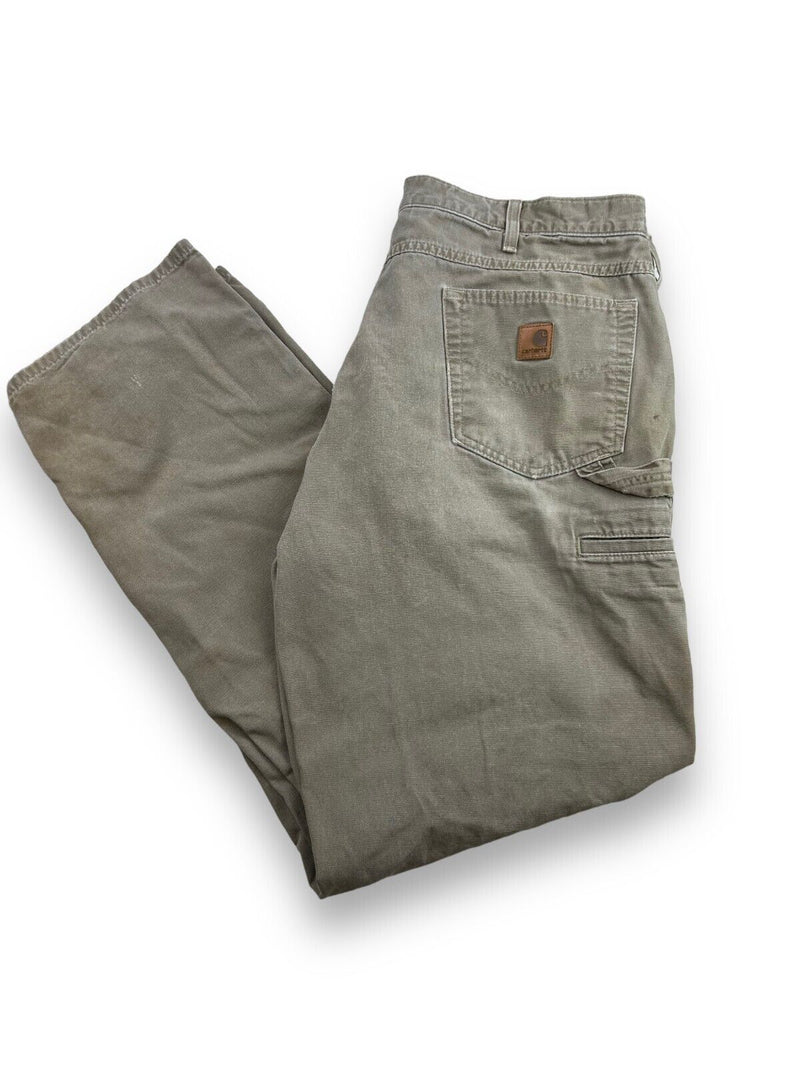 Vintage Carhartt Loose Fit Canvas Work Wear Carpenter Pants Size 37W B159