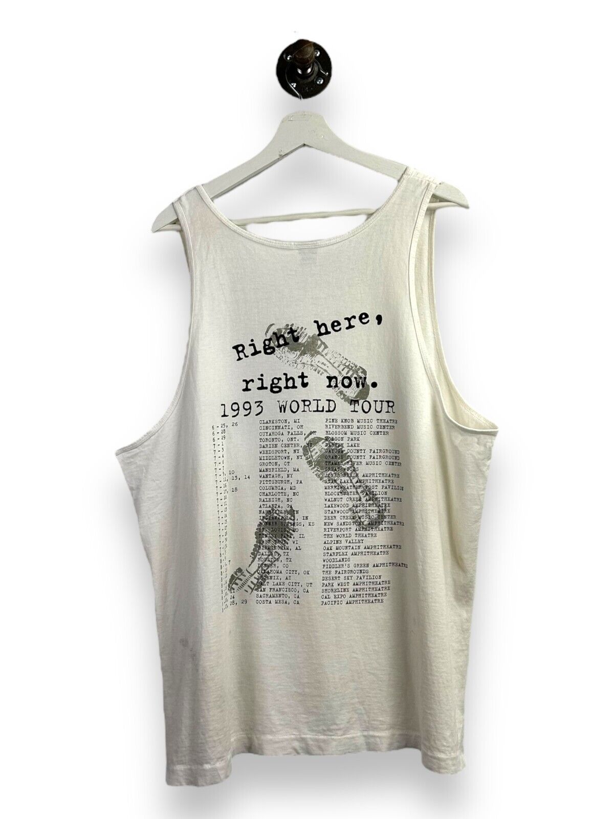 Vtg 1993 Van Halen Right Here Right Now Tour Rock Music Sleeveless T-Shirt Sz XL