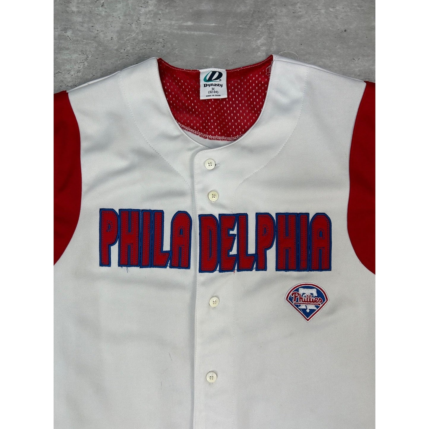 Vintage Philadelphia Phillies MLB Logo Athletic Baseball Jersey Size Medium