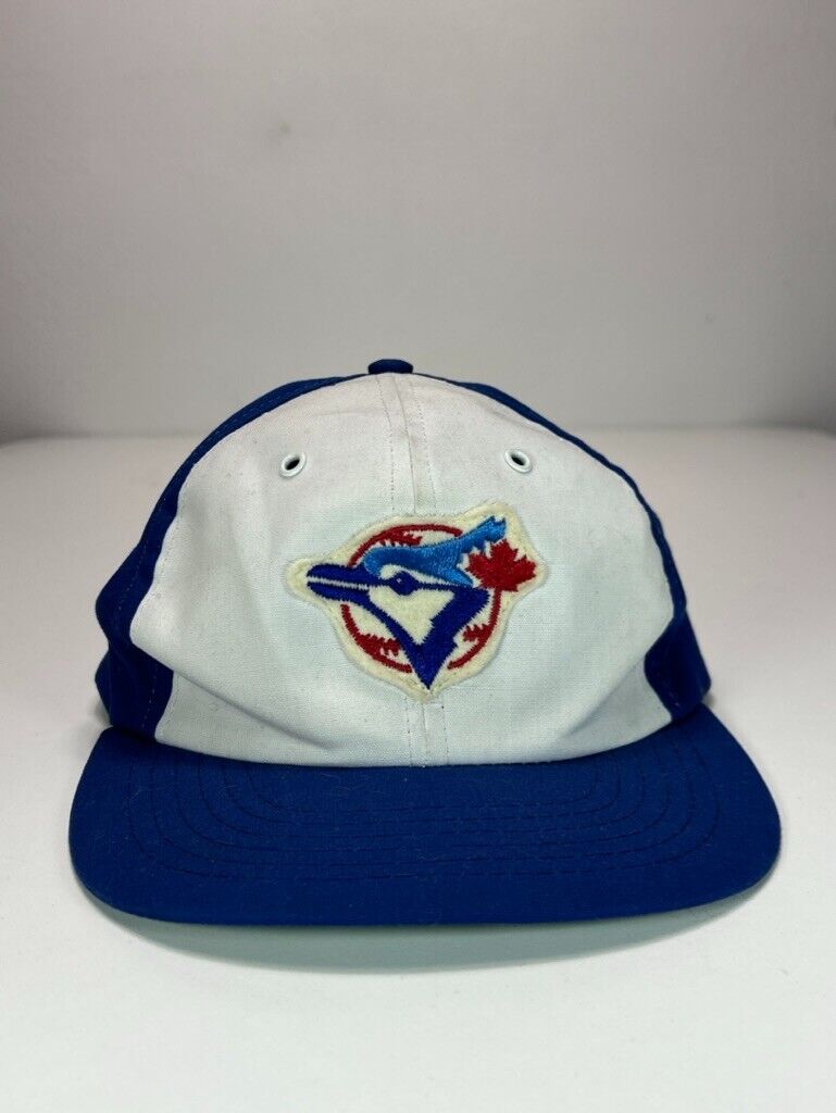 Vintage 90s Toronto Blue Jays MLB Embroidered Patch Trucker Snapback Hat OSFA