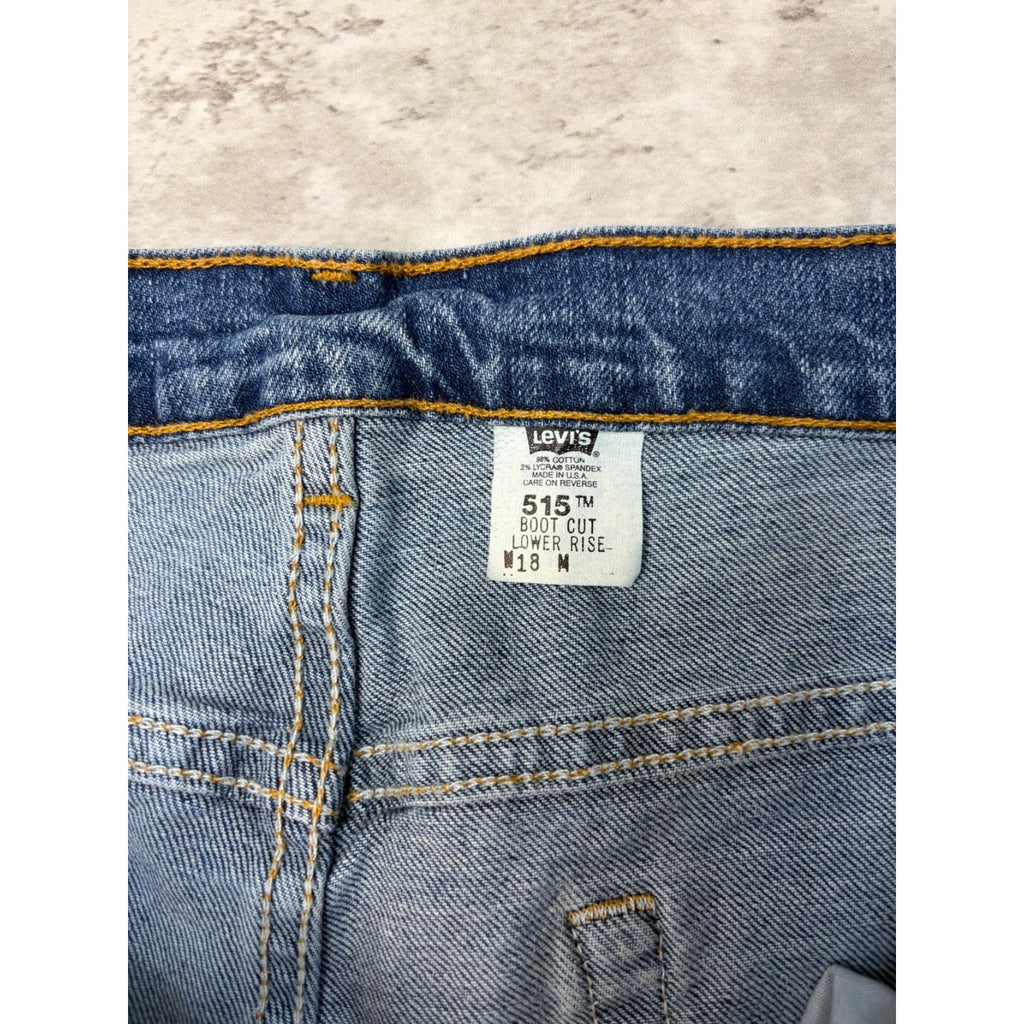 Vintage 90s Womens Levis Red Tab 515 Boot Cut Medium Wash Denim Pants Size 37